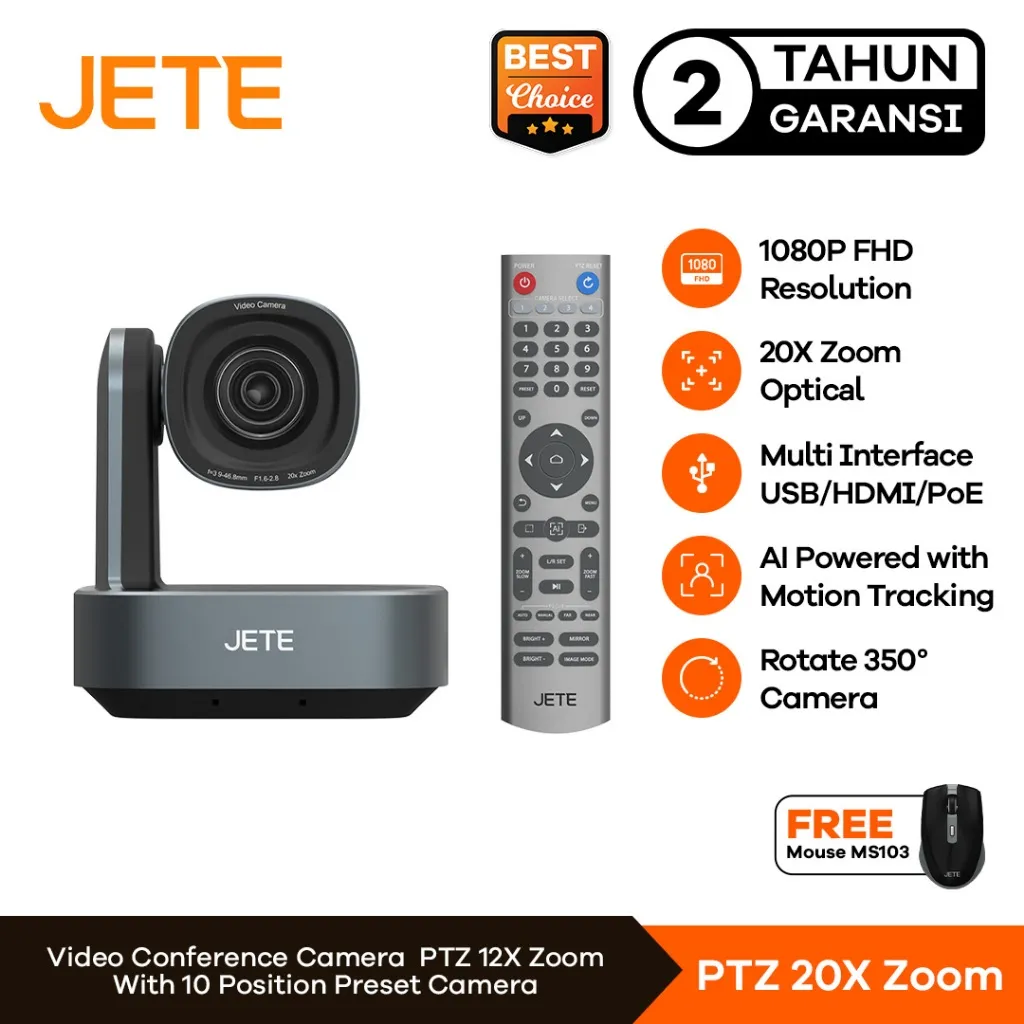 Foto Video Video Conference JETE PTZ 20x Zoom 1080p Full HD